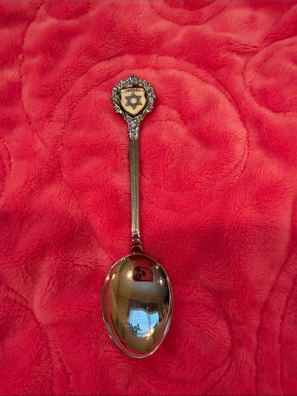 Israel Star Souvenir Decorative Silver Spoon - Silver Finish